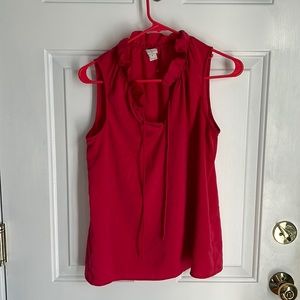 JCrew raspberry pink sleeveless blouse - 6